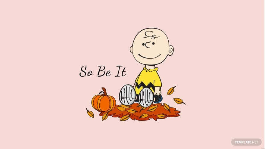 Snoopy Sitting in the Leaves on a Crisp Autumn Day Wallpaper