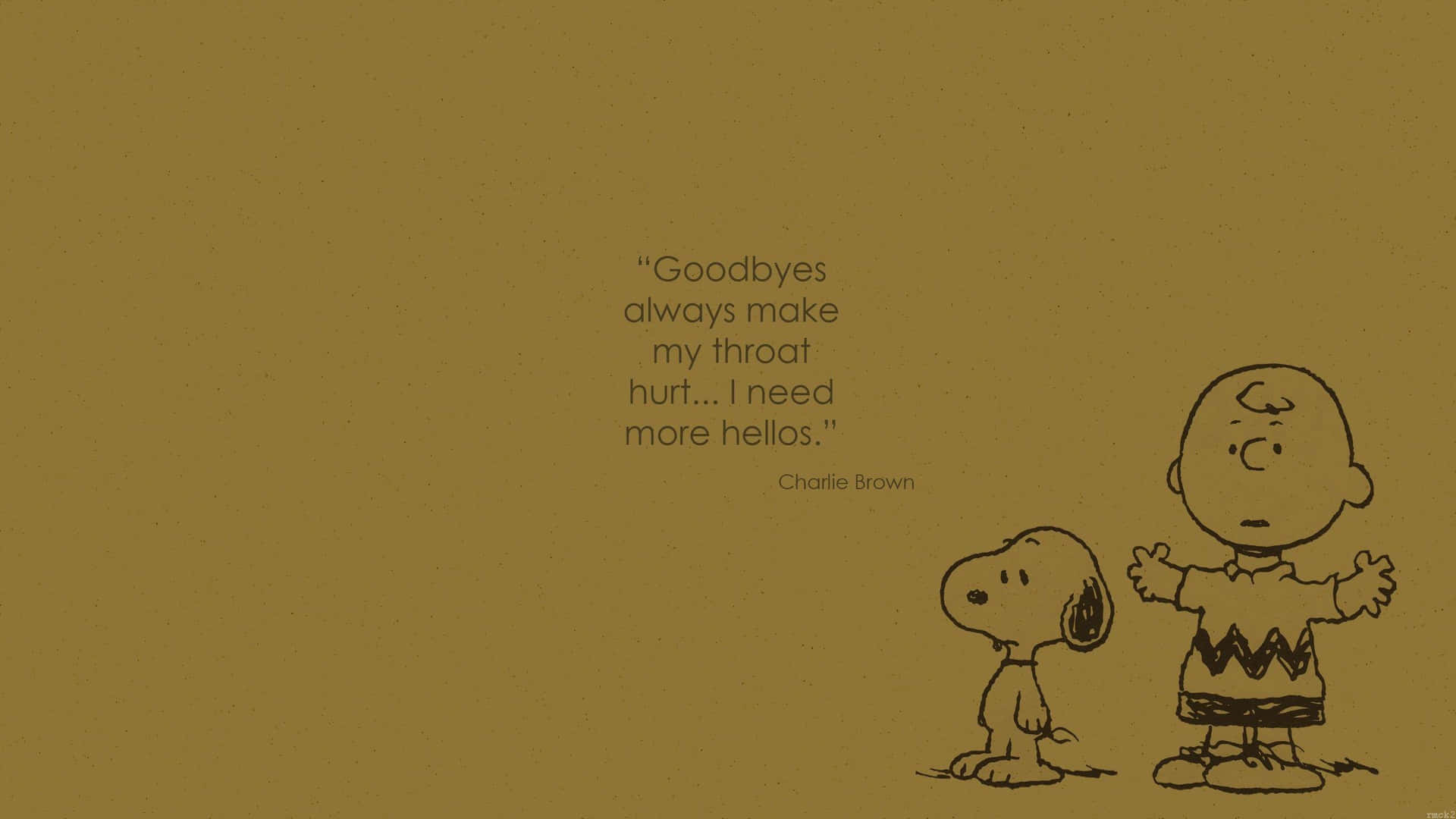 Snoopy Charlie Brown Afscheid Groeten Quote Achtergrond