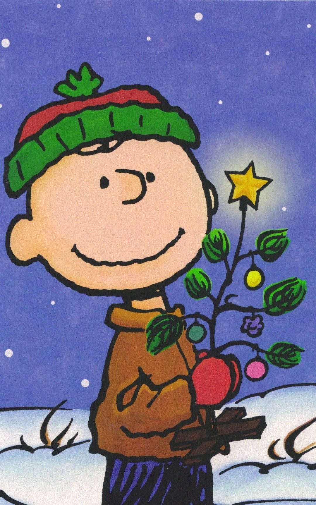 Snoopy Charlie Christmas Star Iphone Wallpaper