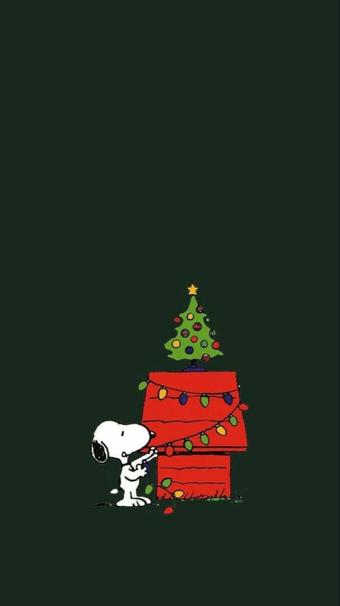 Have the merriest Christmas with Snoopy! Wallpaper