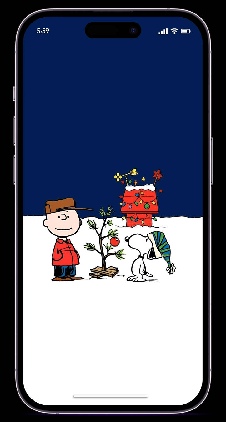 Diseñode Snoopy Navideño Para Iphone Fondo de pantalla