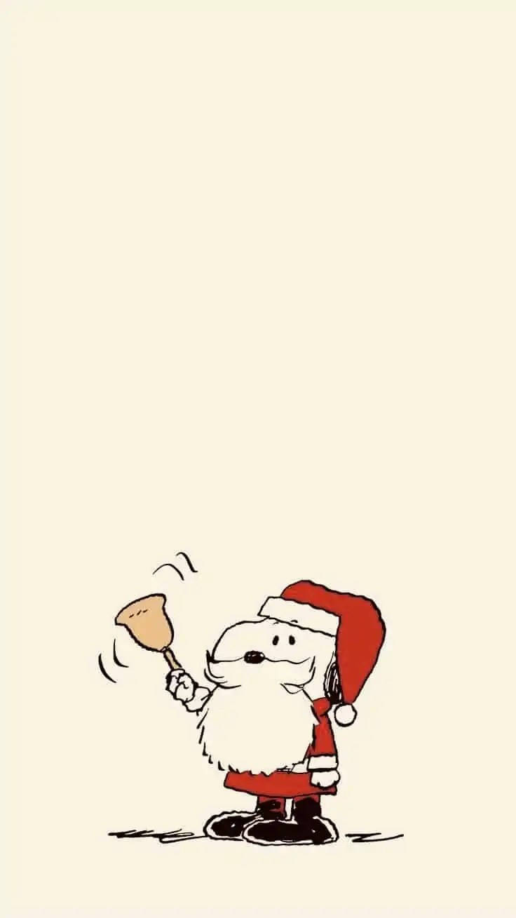 Snoopy As Santa Christmas Iphone Wallpaper