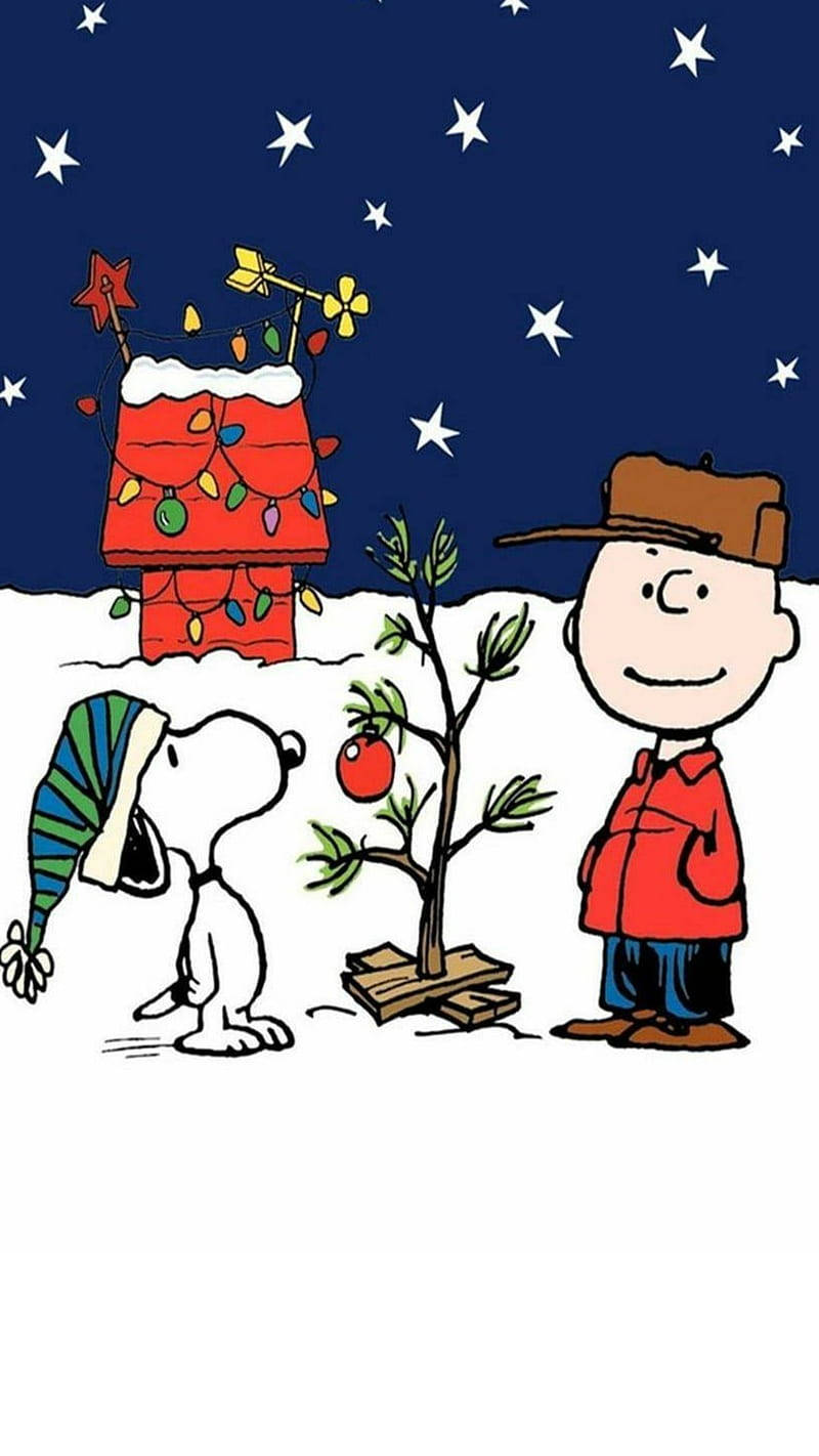 Celebrate Christmas this season with Snoopy on your iPhone! Wallpaper