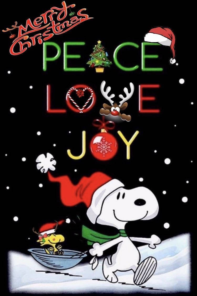 Snoopy Natale Pace Amore Gioia Sfondo