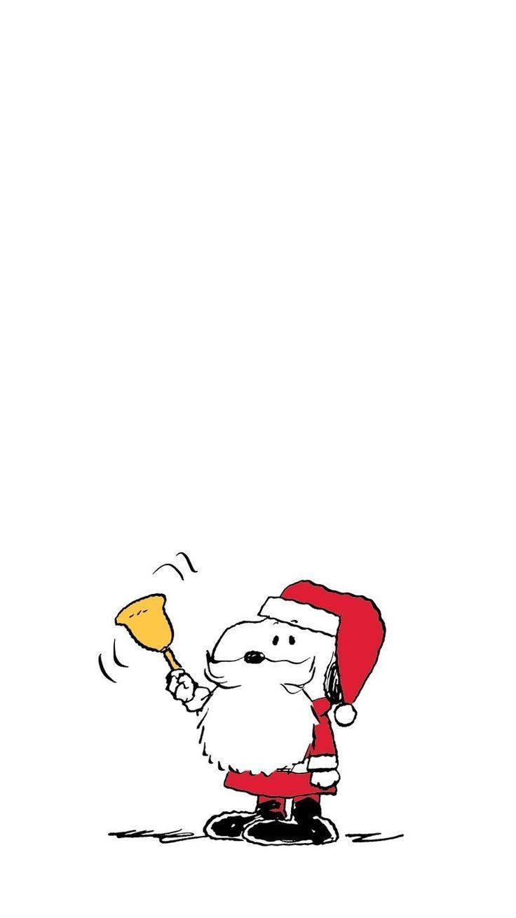 Disfrazde Snoopy De Santa Claus Para Navidad. Fondo de pantalla