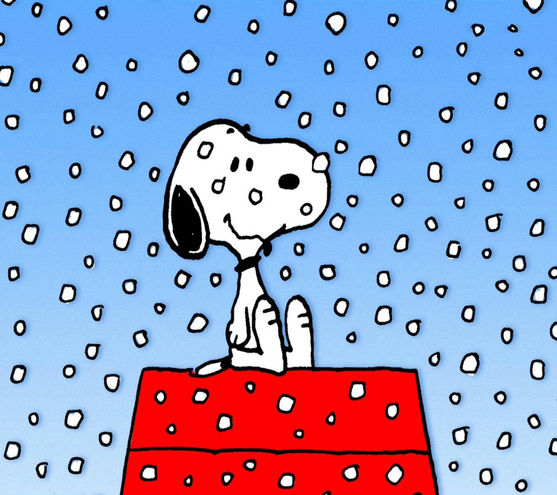 Casade Nieve De Navidad De Snoopy Fondo de pantalla