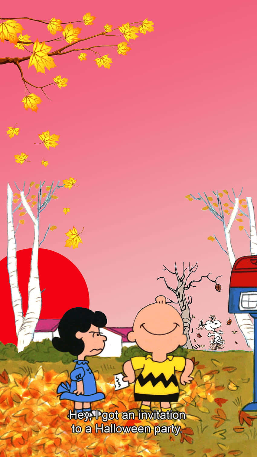 Snoopy Taking a Fall Wallpaper