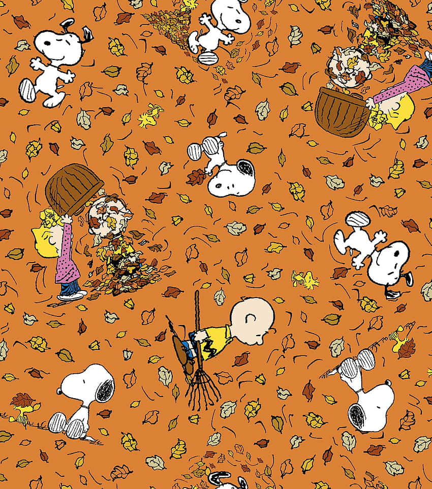 Enjoy the crisp autumn breeze with Snoopy Wallpaper