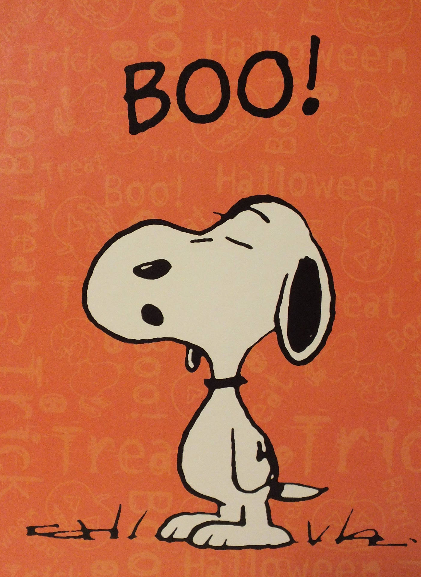 Dolceo Scherzetto! Snoopy È Pronto Per Halloween. Sfondo