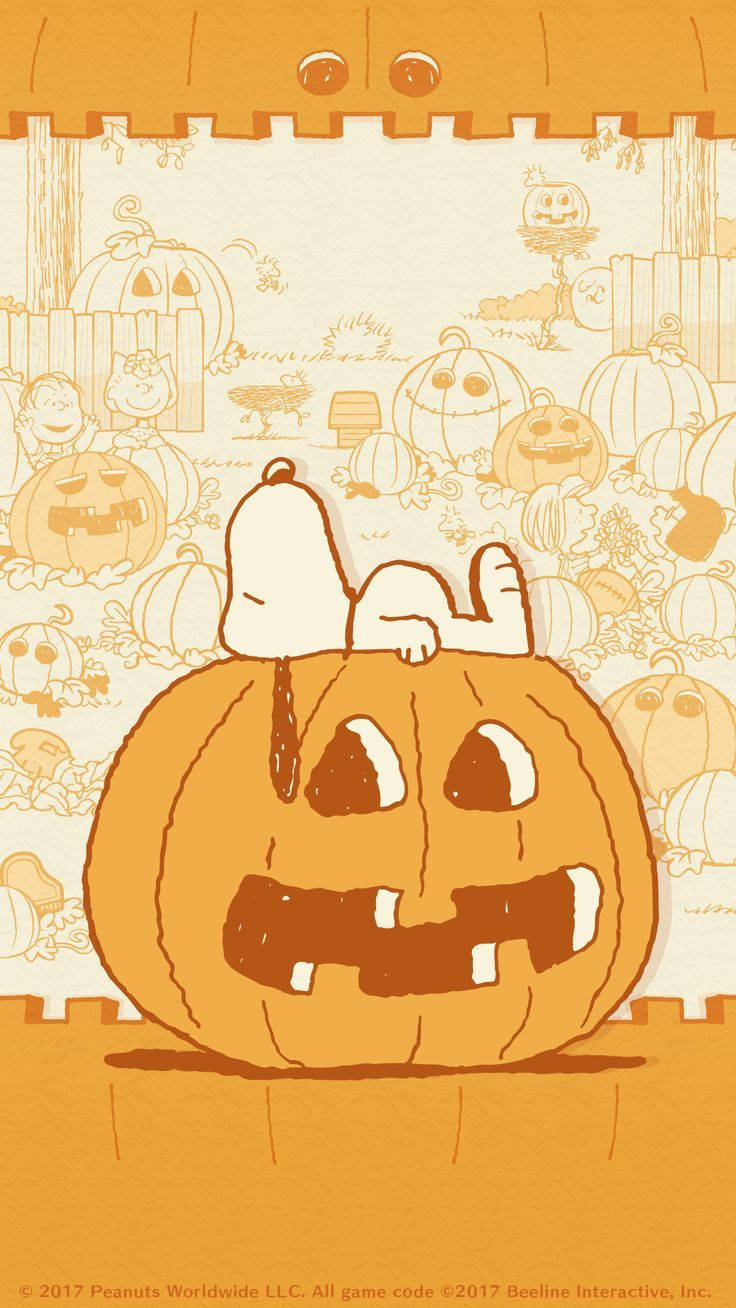Snoopy donning his Halloween costume Wallpaper