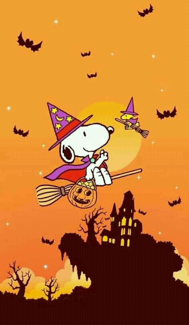 Snoopy fejrer Halloween med et kostume! Wallpaper