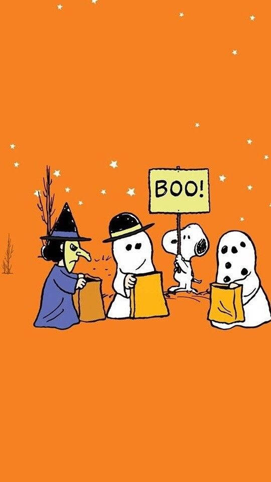 Snoopyè Pronto Per Halloween Sfondo