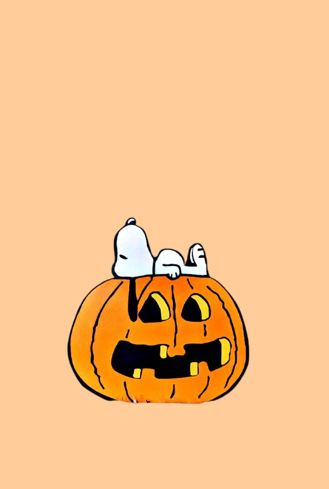 Snoopy gør sig klar til en skummel Halloween! Wallpaper