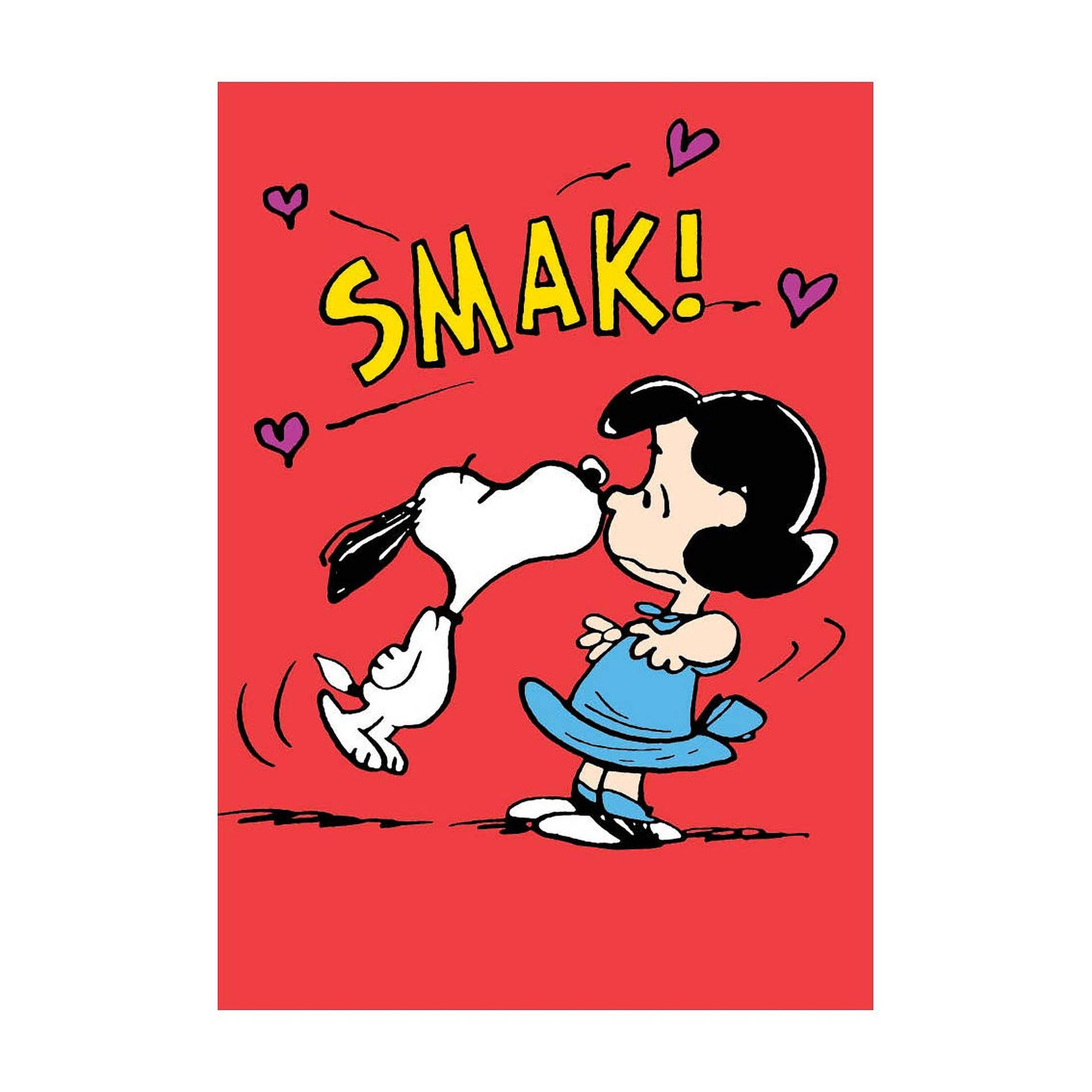 Snoopy Kissing Lucy Van Pelt Wallpaper