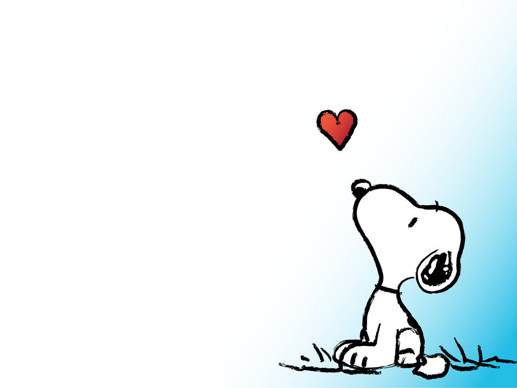 Snoopy Showing his Love Wallpaper