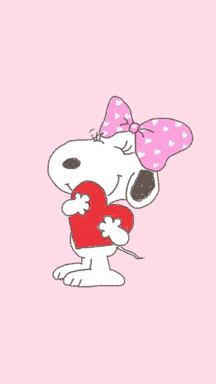 Snoopy Sister Holding Heart