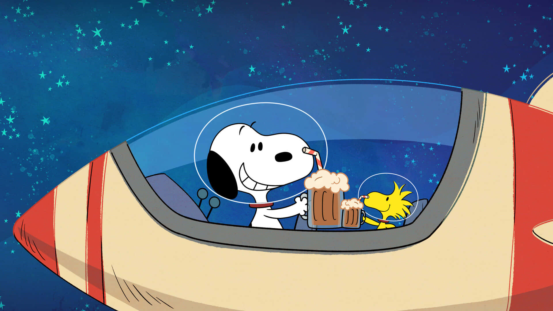 Snoopy_ Space_ Adventure_ Desktop Wallpaper