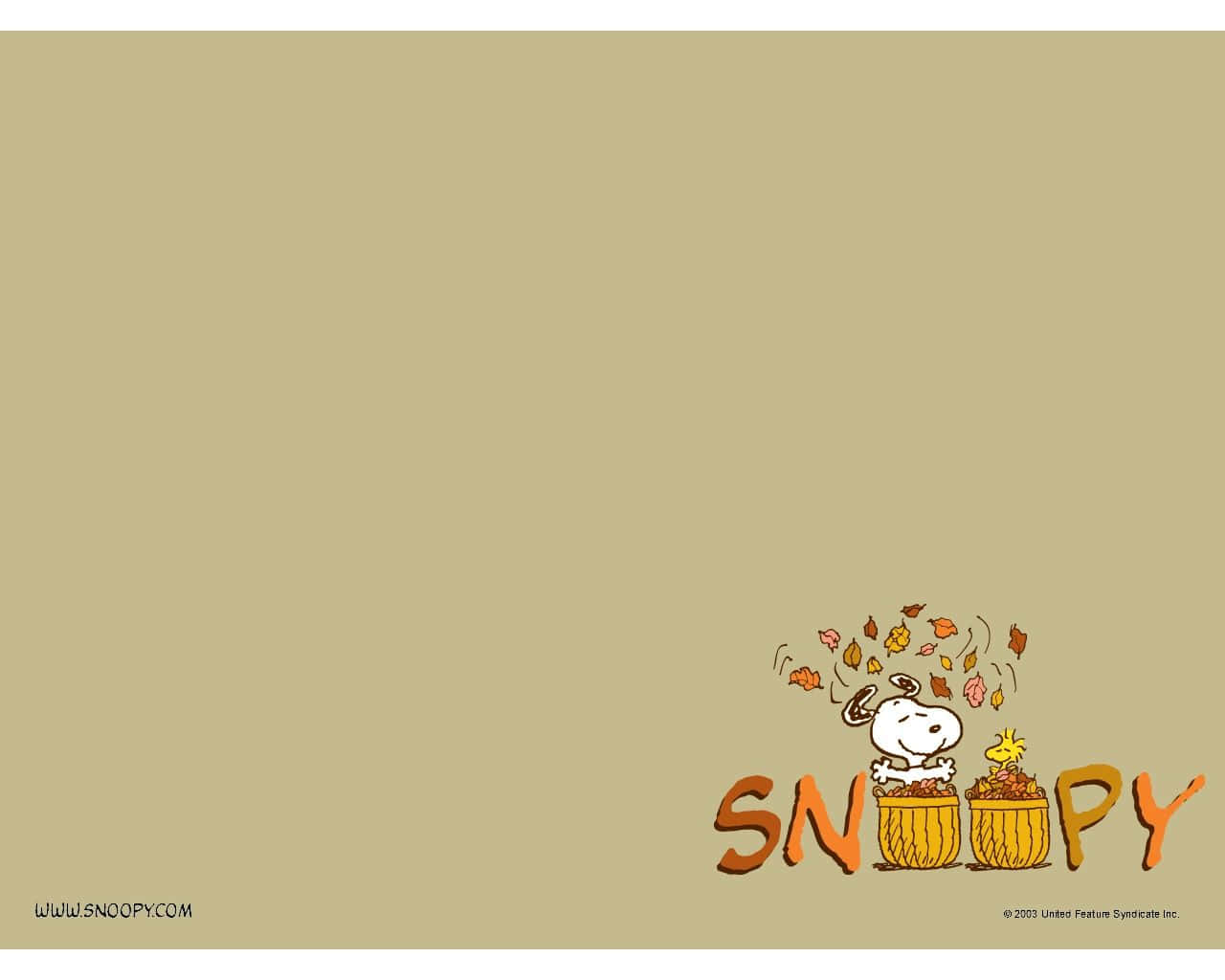 Snoopyfeiert Thanksgiving. Wallpaper