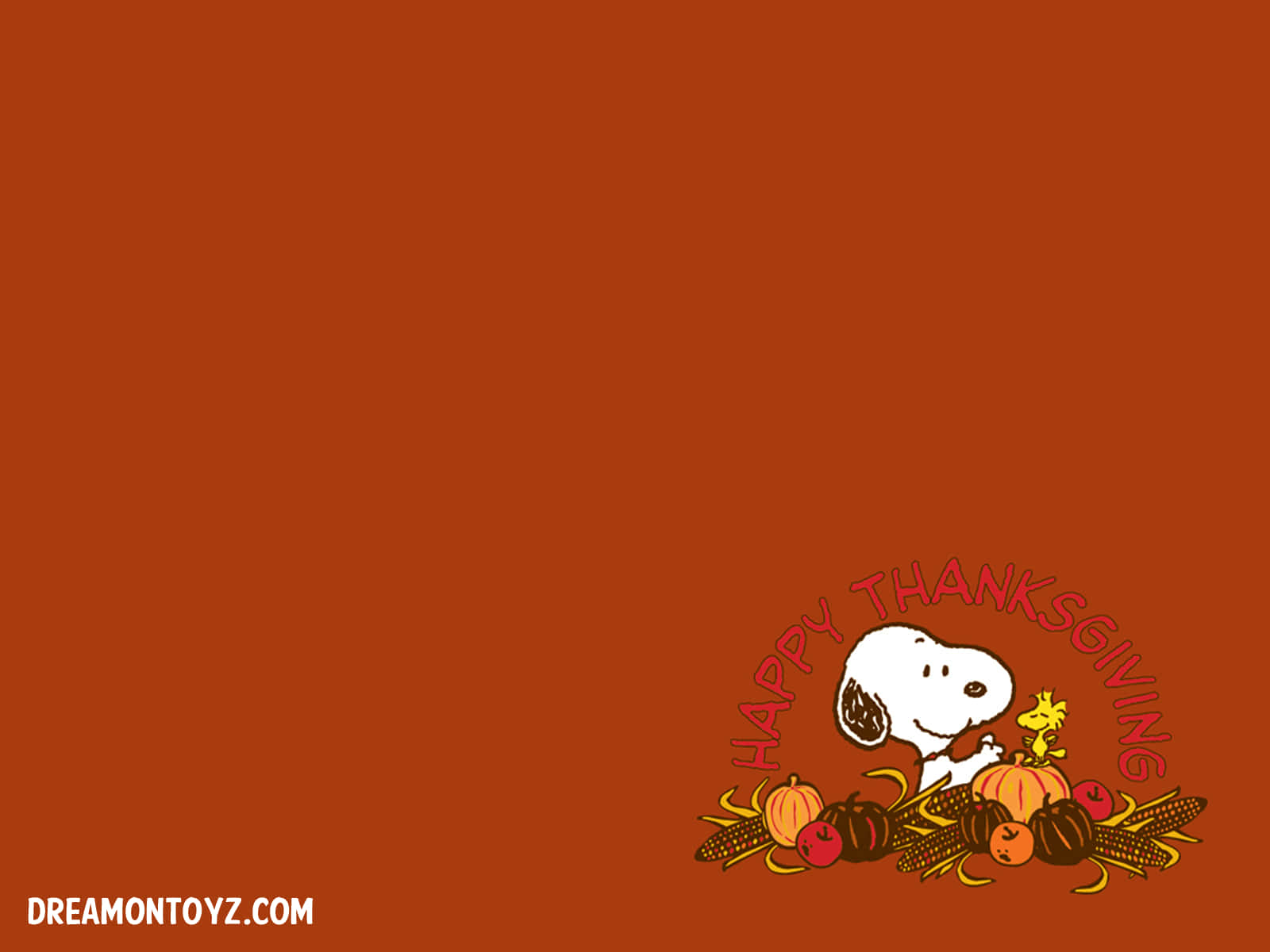 Snoopy Celebrates Thanksgiving Wallpaper