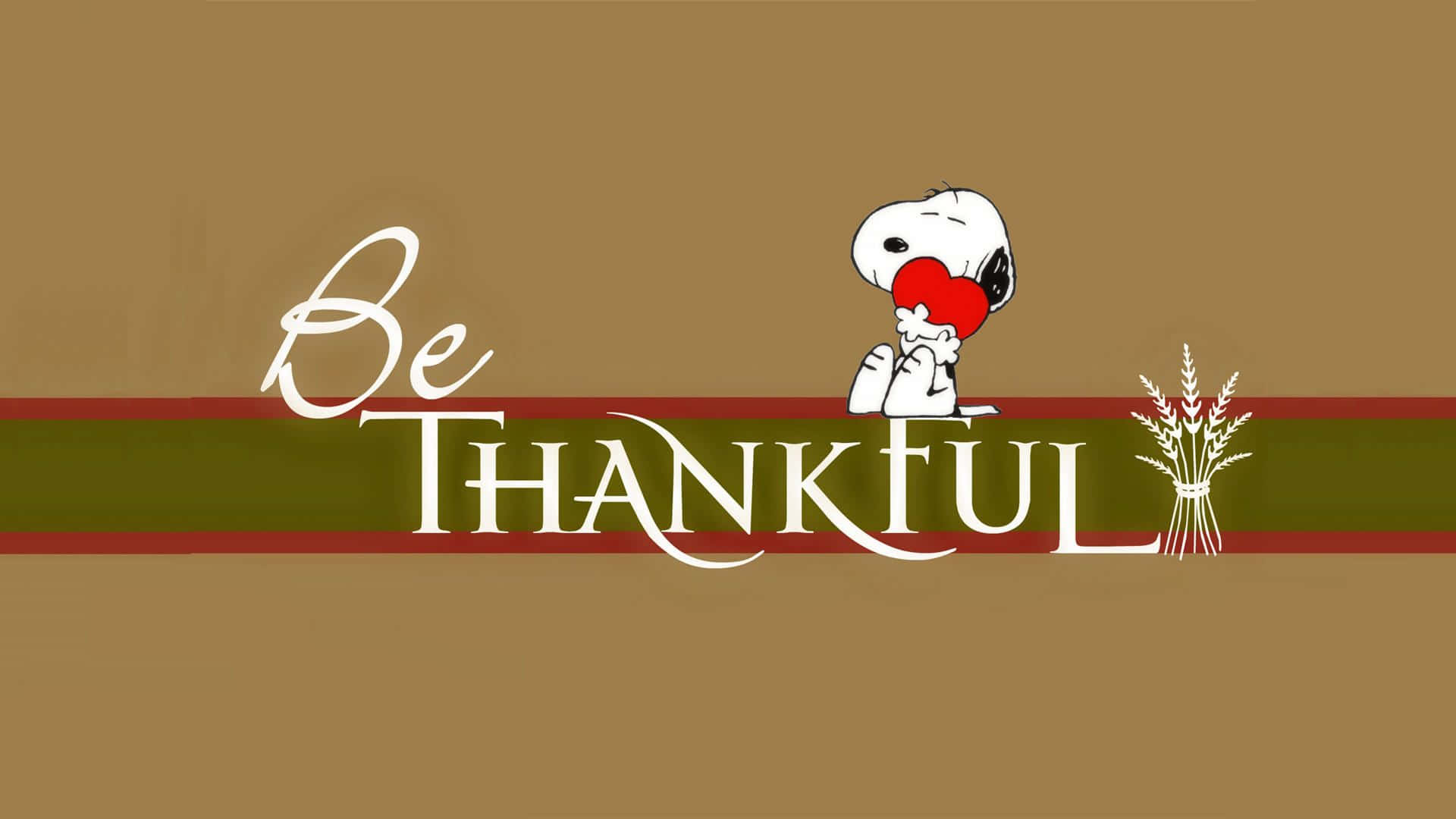 Snoopy fejrer Thanksgiving med Charlie Brown. Wallpaper