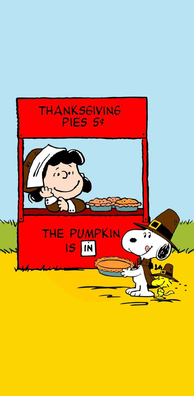 Snoopyfeiert Thanksgiving! Wallpaper