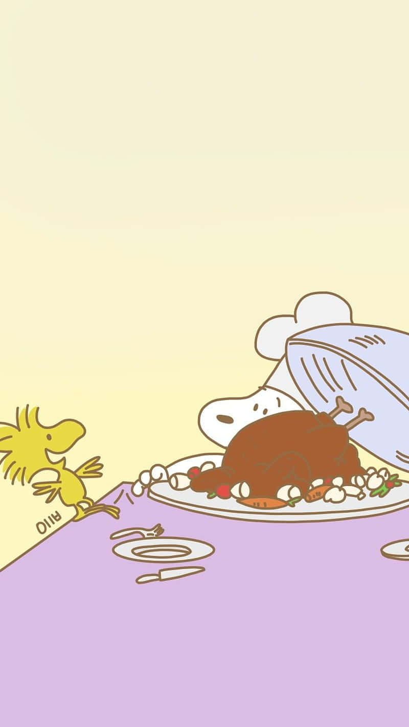 Feiernsie Dieses Jahr Thanksgiving Mit Snoopy! Wallpaper