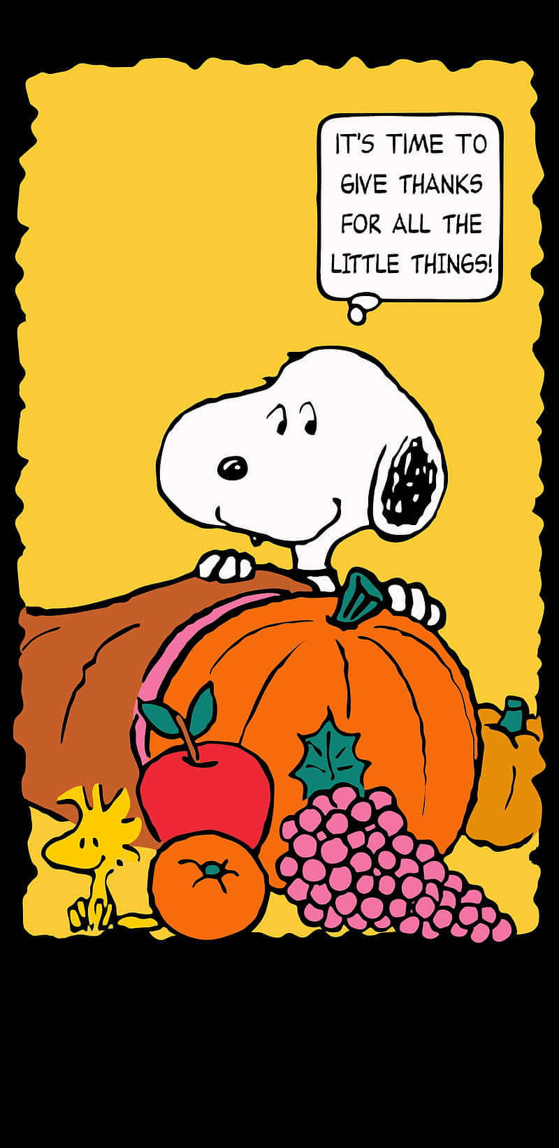 Glædelig Thanksgiving fra Snoopy Wallpaper