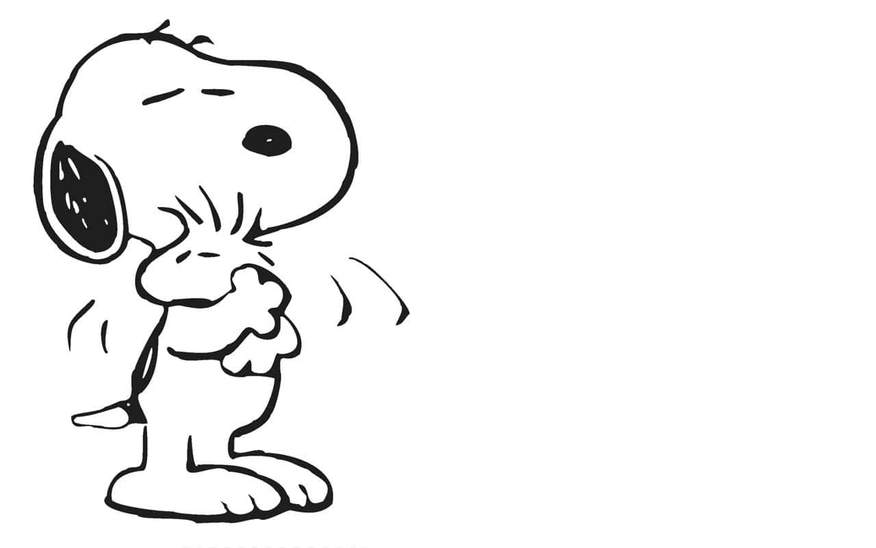 Snoopy Thinking Pose Wallpaper