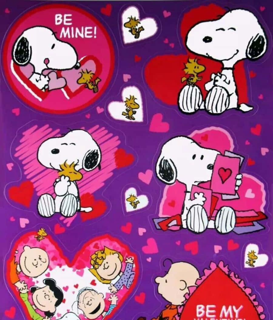 Vis din kærlighed denne Valentinsdag med Snoopy! Wallpaper
