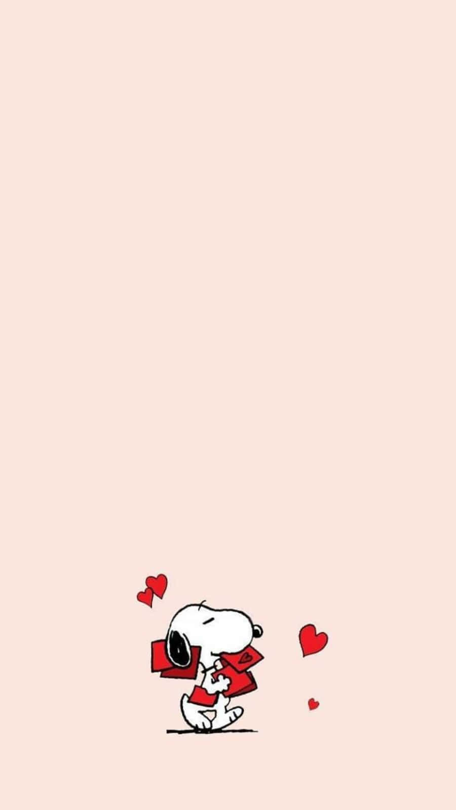 Snoopycorazones De San Valentín Y Letras. Fondo de pantalla