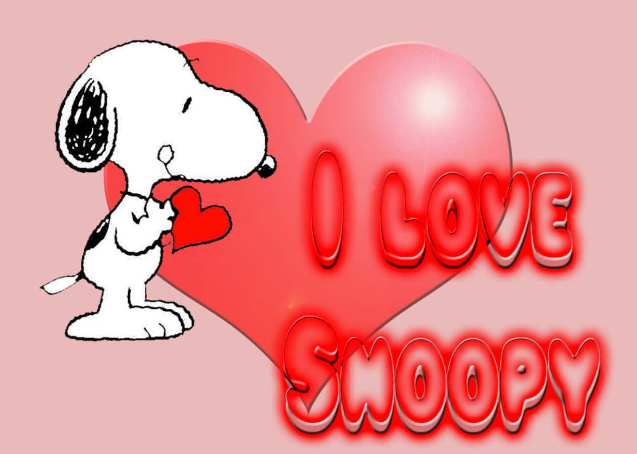 Jagälskar Snoopy Valentine Hjärta. Wallpaper