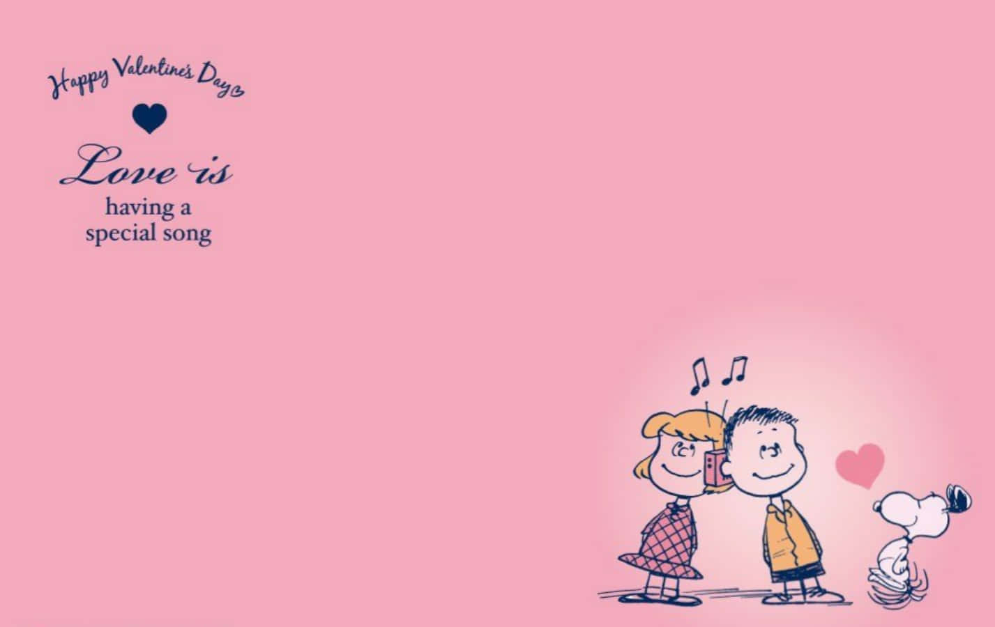 "A Valentine's Day Surprise from Snoopy" Wallpaper