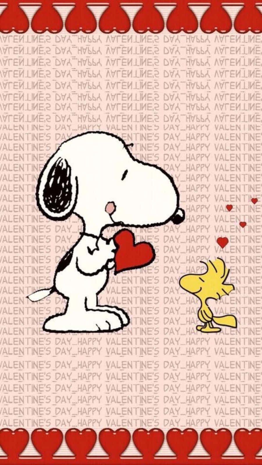 "Love is in the air with this Snoopy Valentine!" Wallpaper