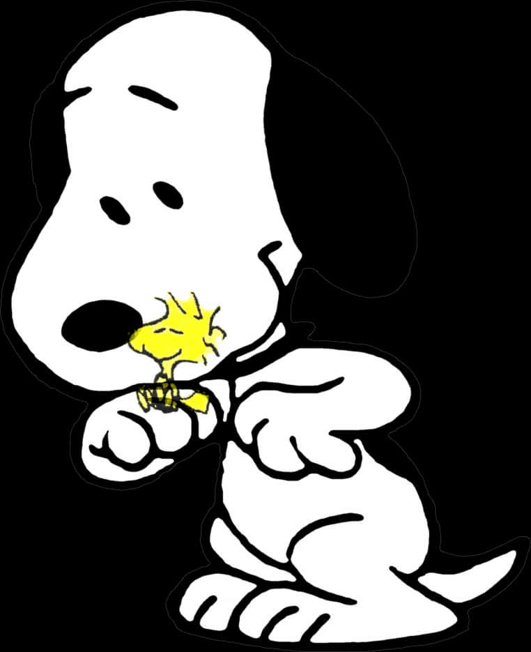 Snoopyand Woodstock Hug PNG