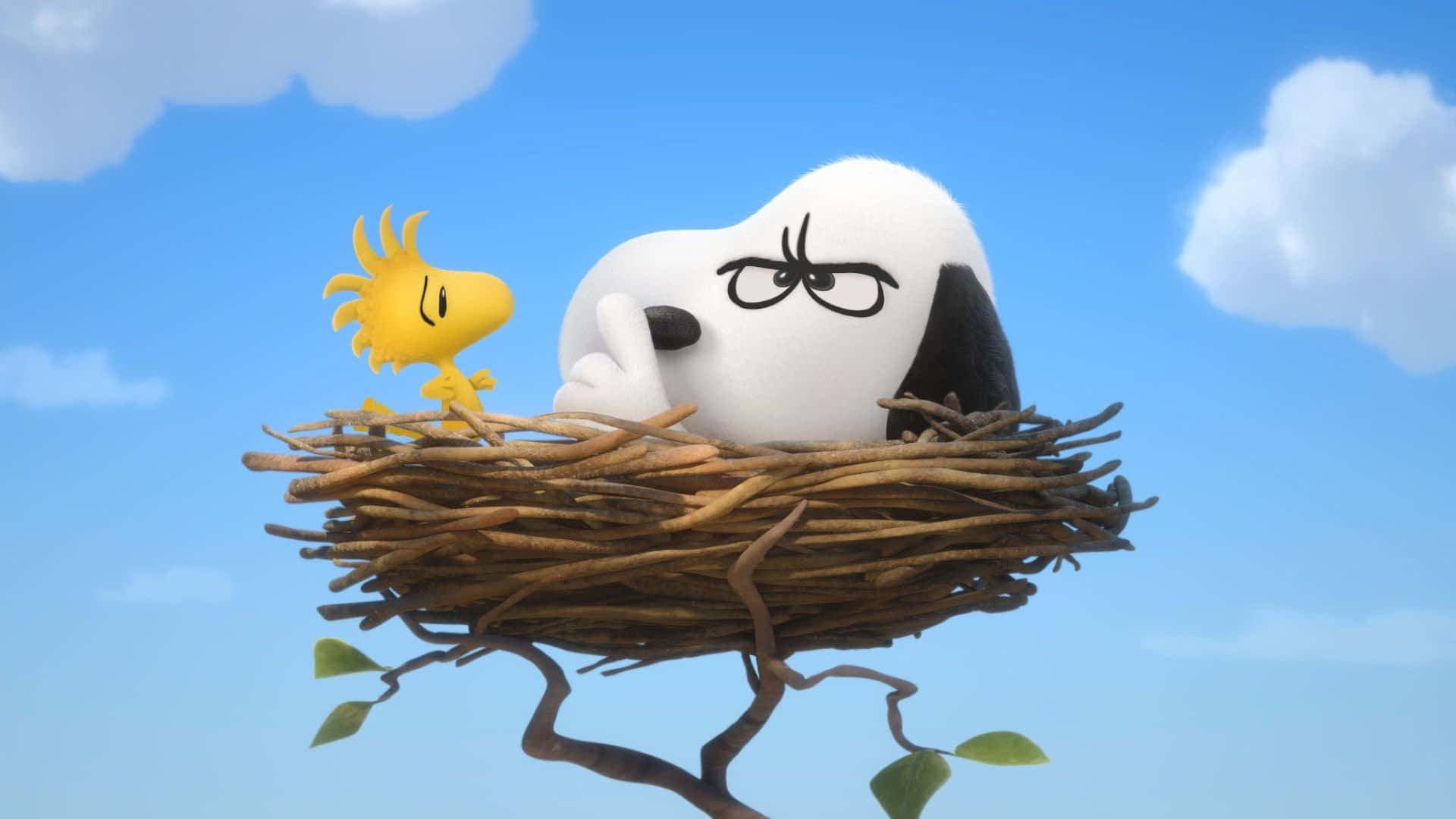 Snoopyand Woodstockin Nest Wallpaper