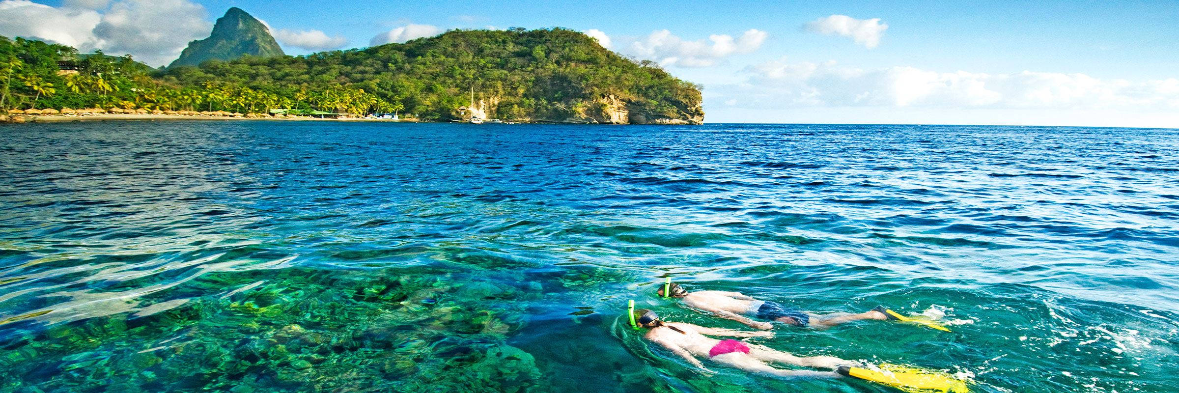 Svømning ved St Lucia skabe en smuk vandfane. Wallpaper