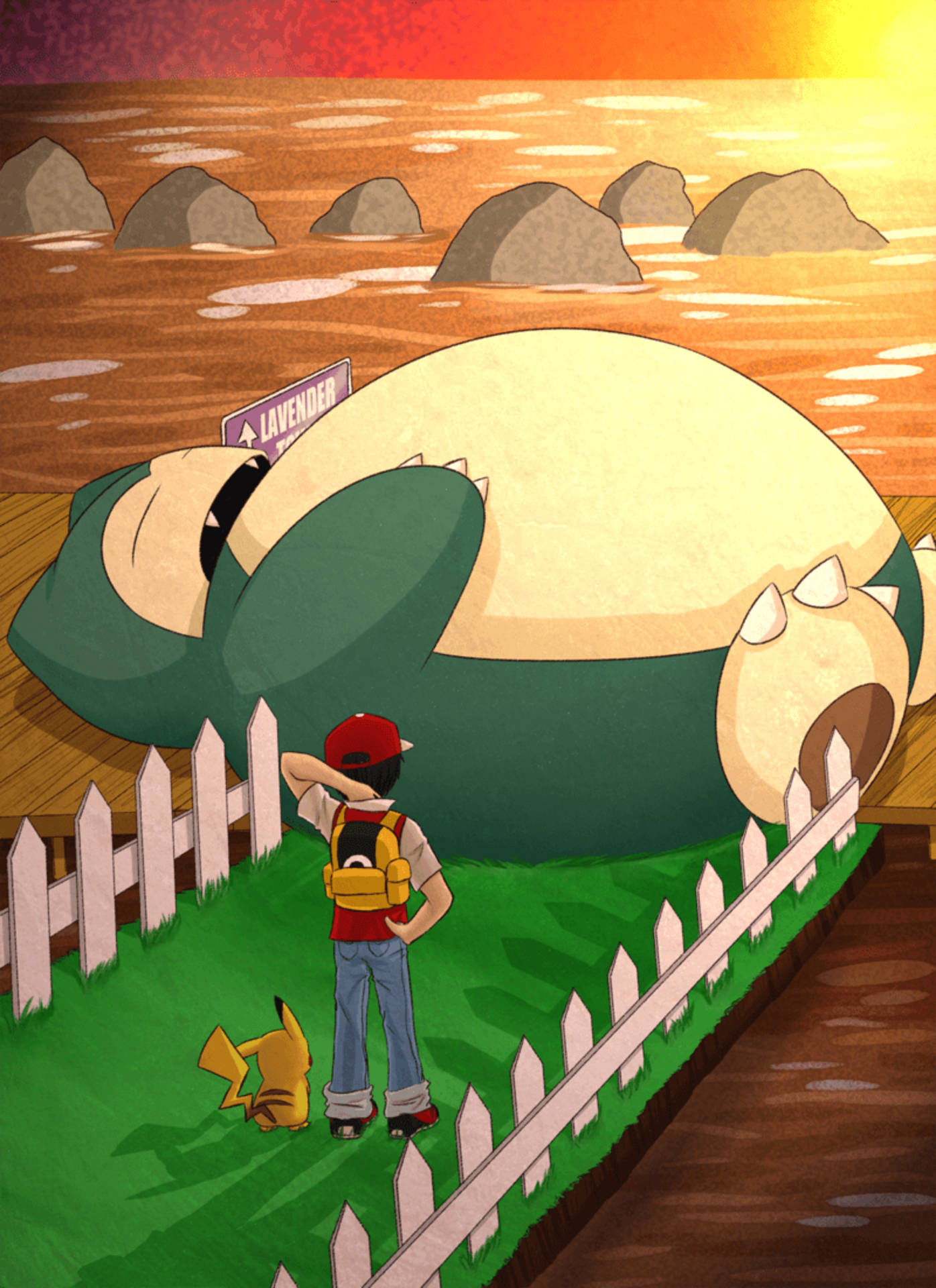 “Snorlax Blocks the Path!” Wallpaper