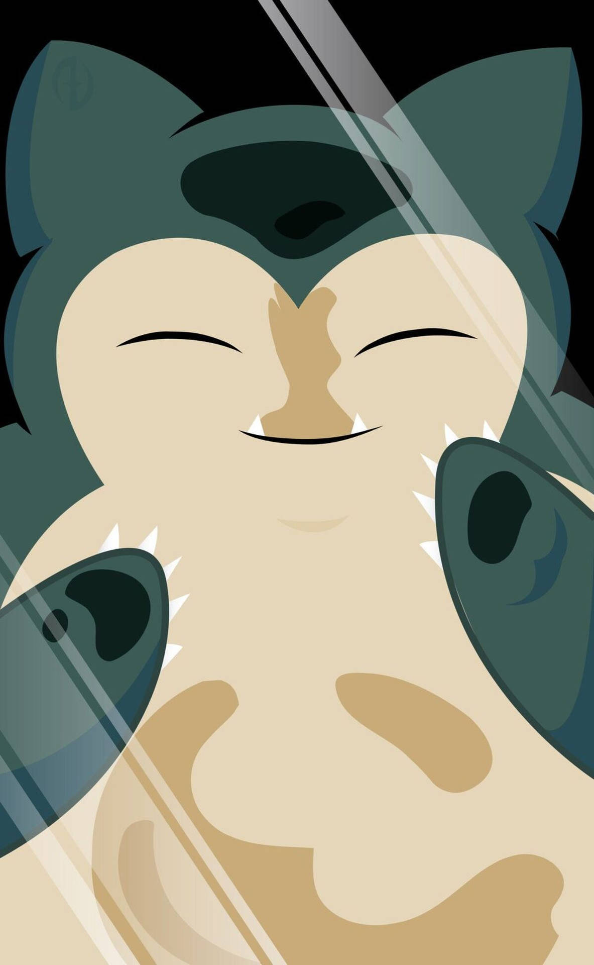 Snorlax In Glass Phone