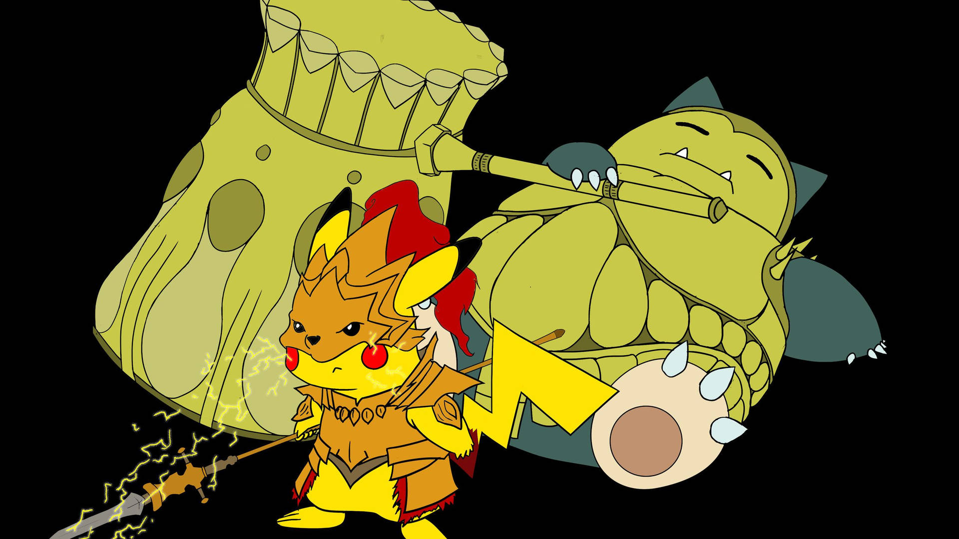 Snorlax Pikachu Soldiers
