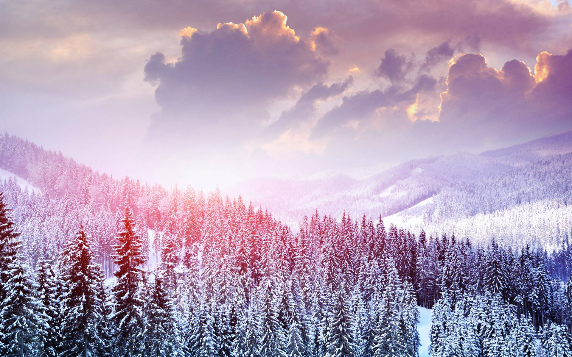 Snow Aesthetic Clouds Wallpaper