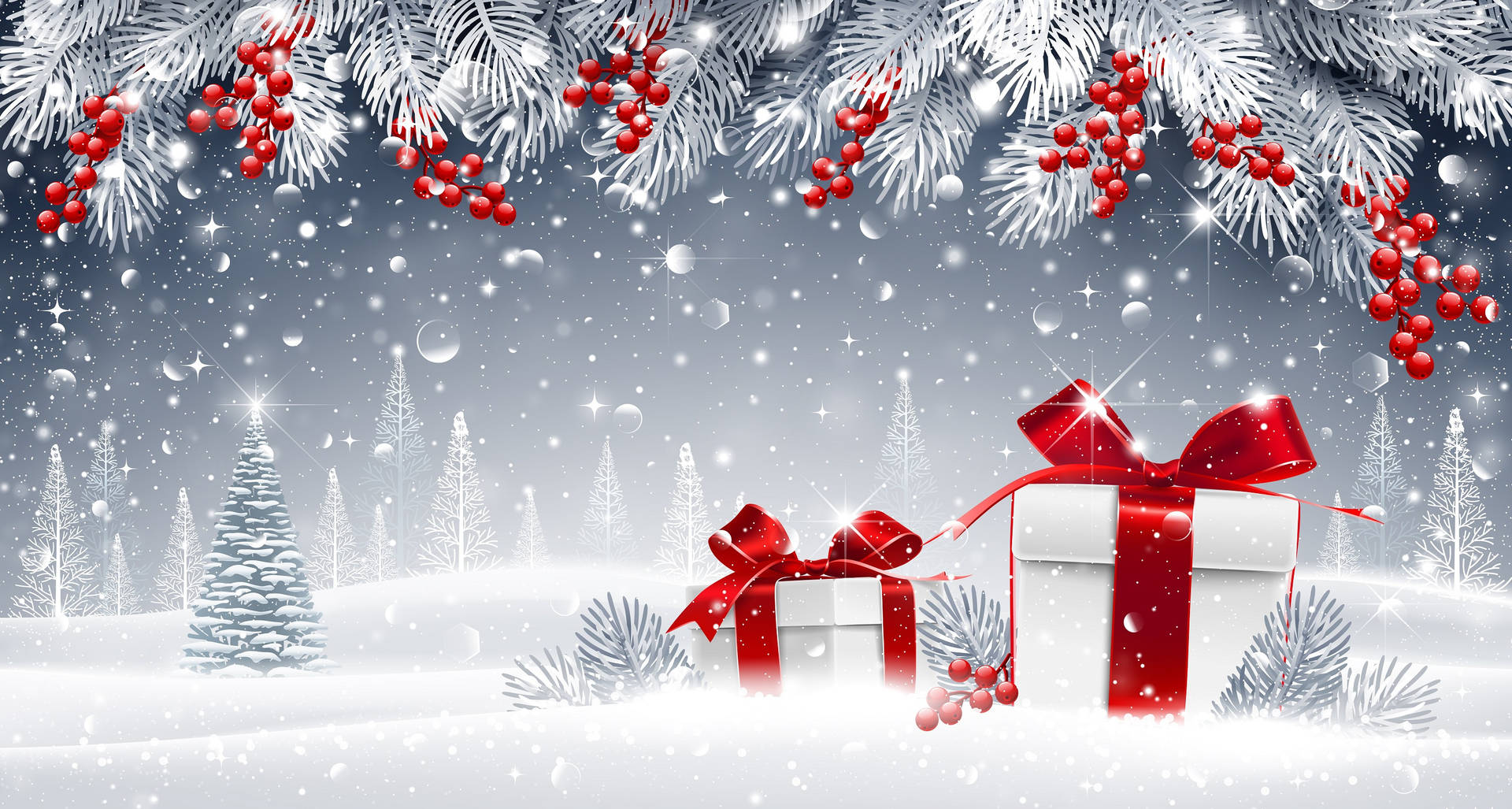 Neve E Regali Vacanze Di Natale Desktop Sfondo
