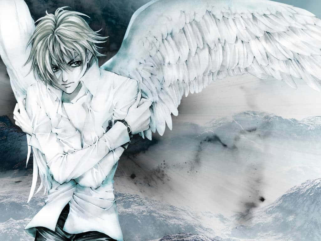 Embracing Winter - A Snow Angel Comes Alive Wallpaper