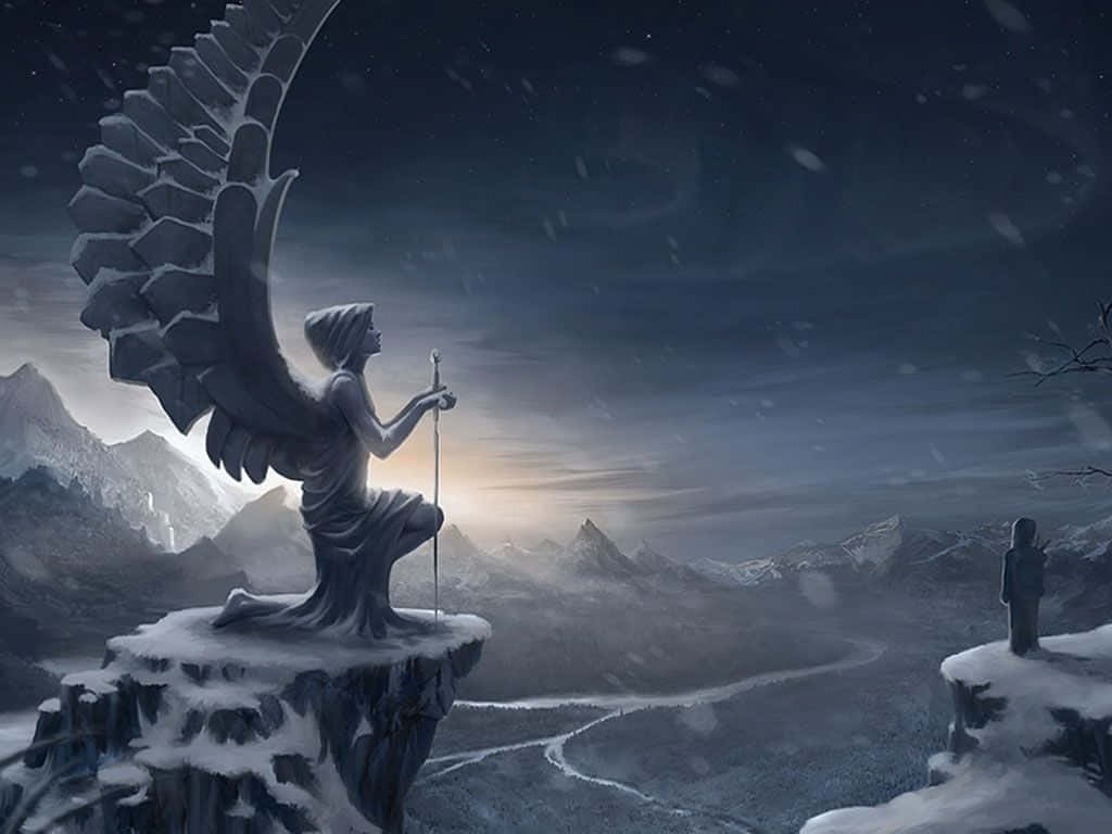 Winter Bliss - A Snow Angel Comes to Life Wallpaper