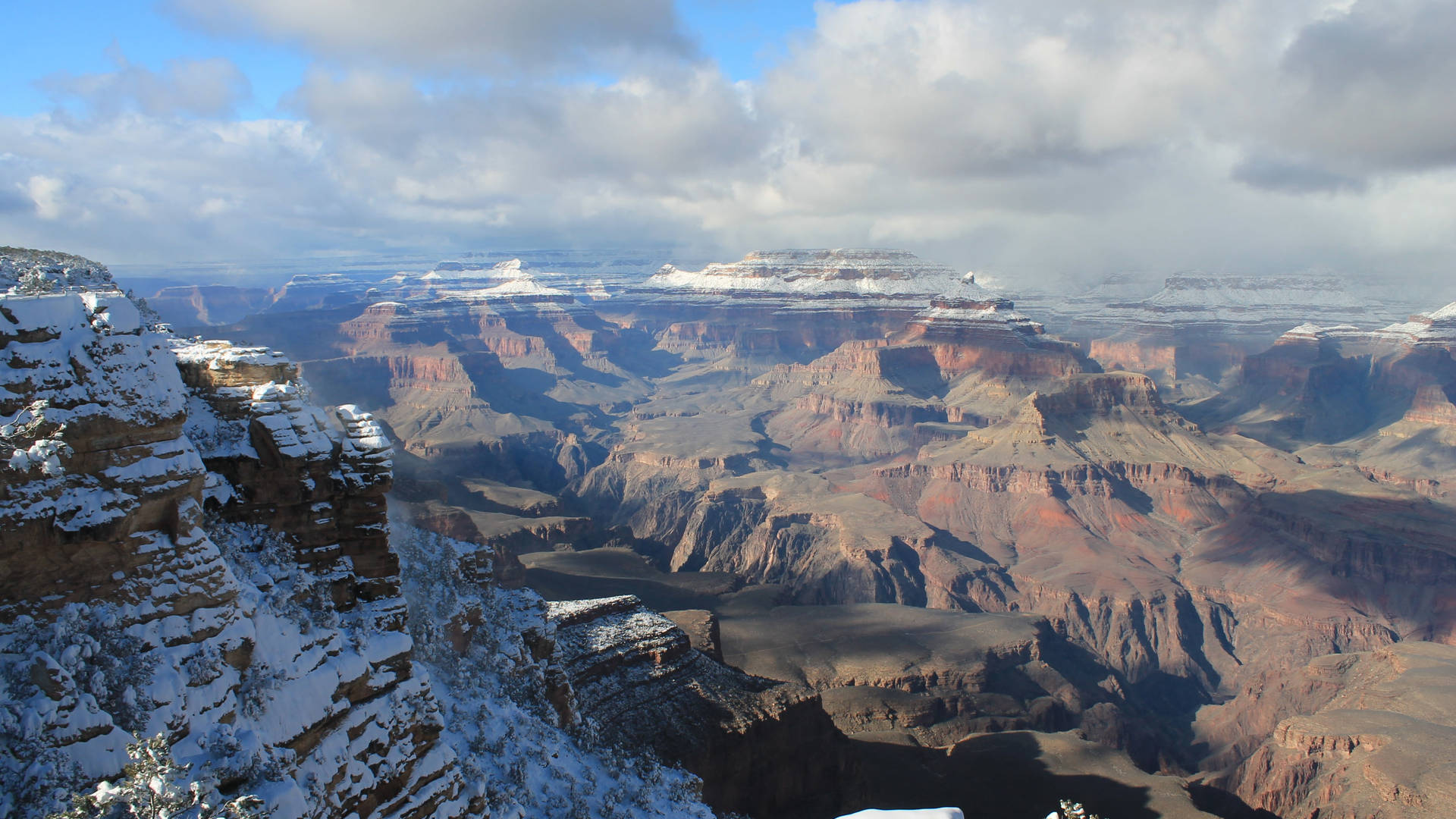 Sne Ved Grand Canyon Wallpaper