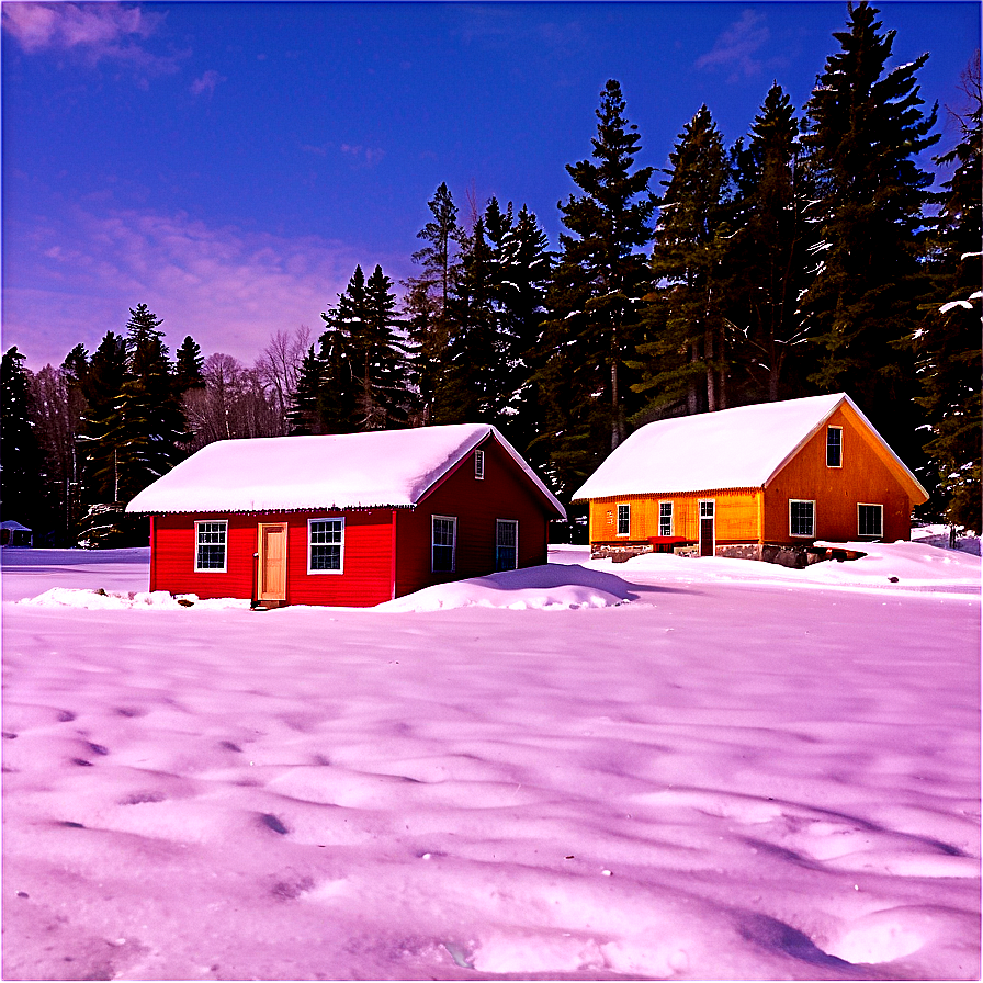 Snow-covered Cabins In Maine Png 71 PNG