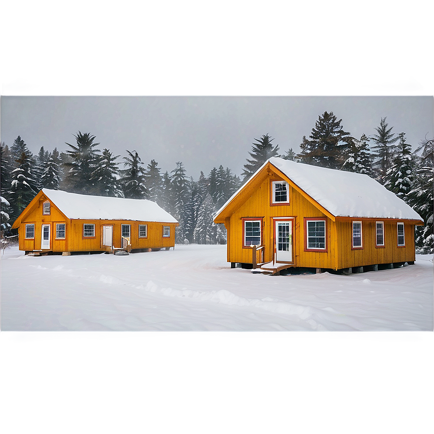 Snow-covered Cabins In Maine Png Ryq PNG