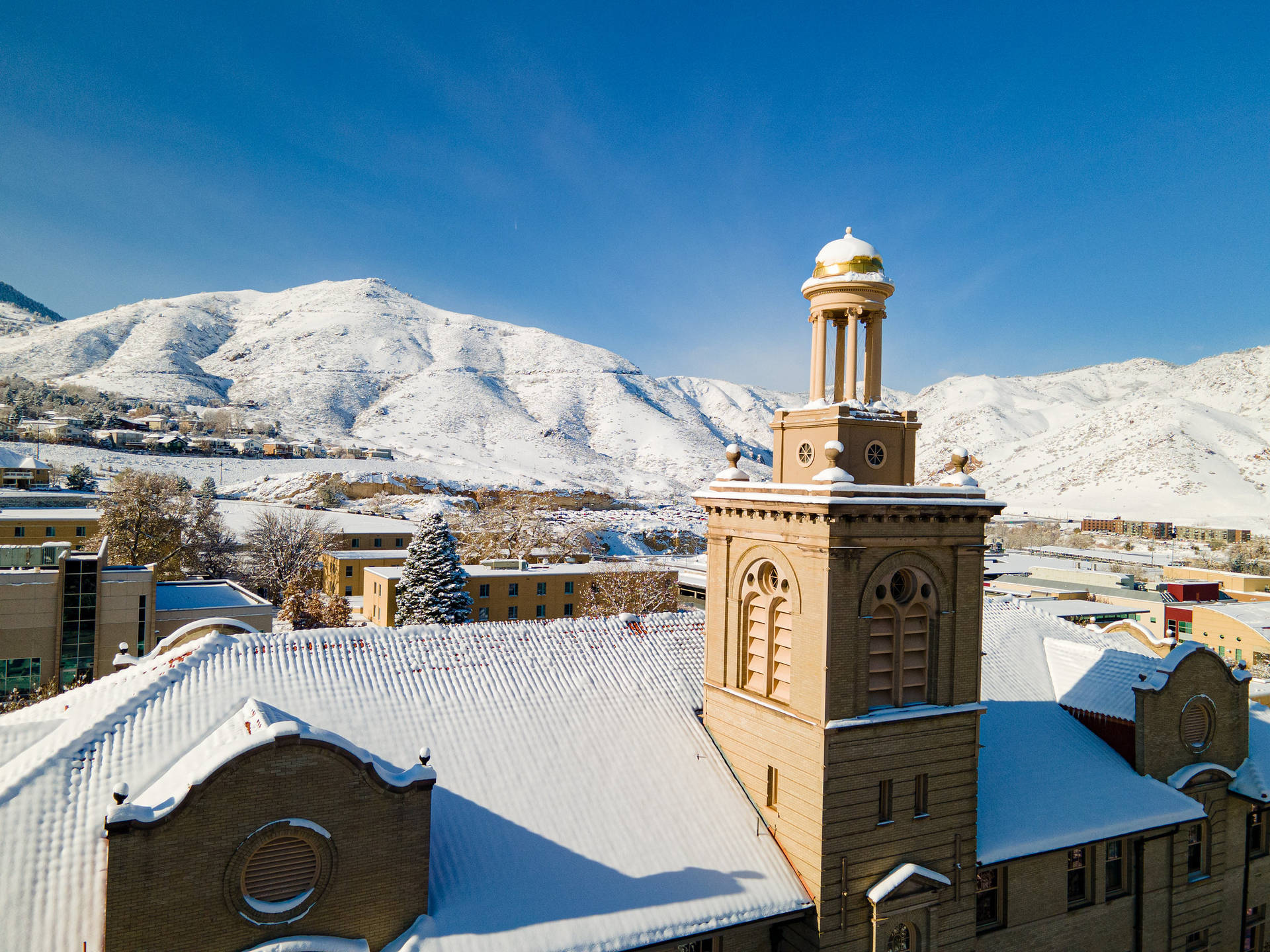 Snow-covered Colorado School Of Mines Wallpaper