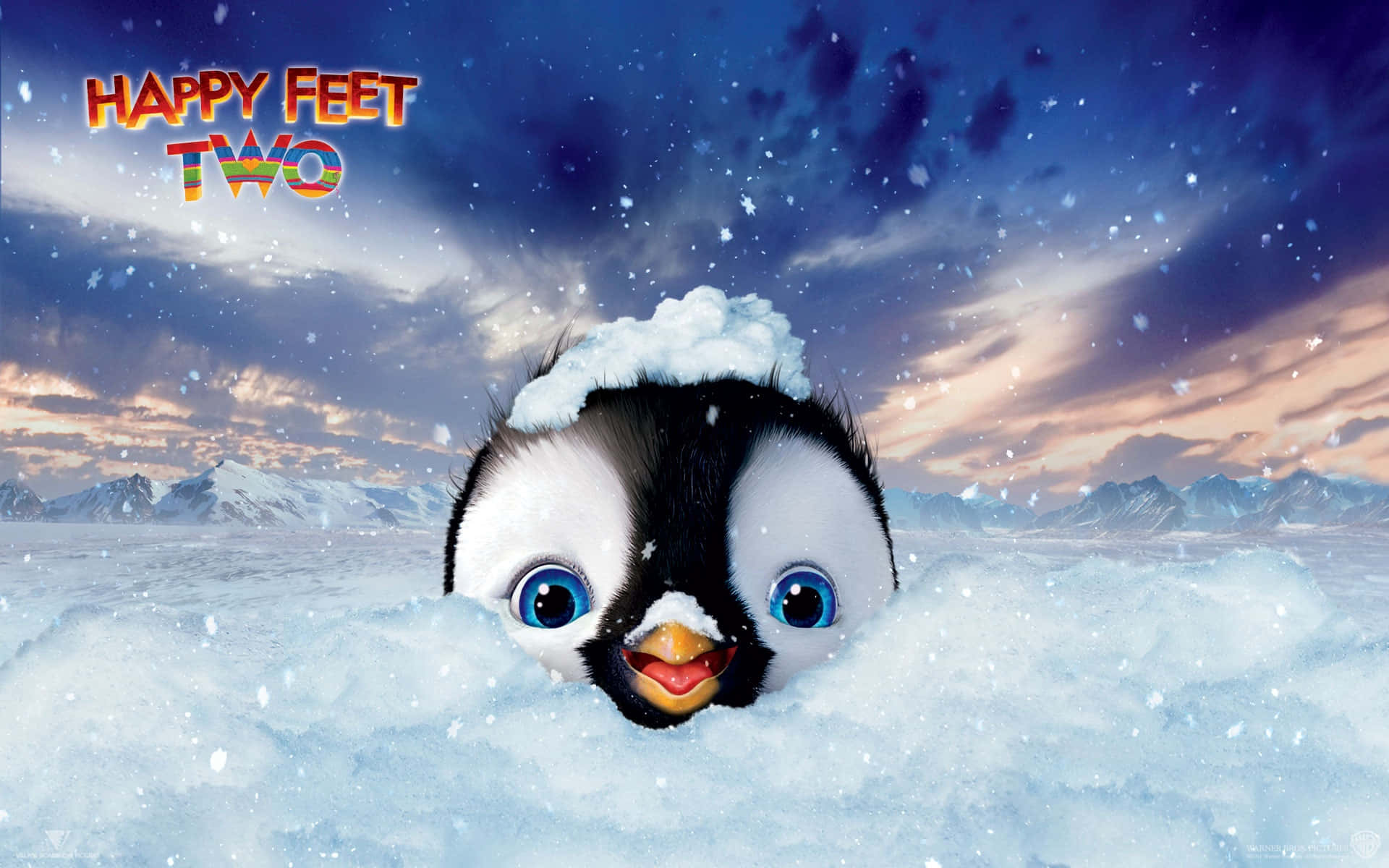 Snow Covered Erik Of Happy Feet Two Wallpaper