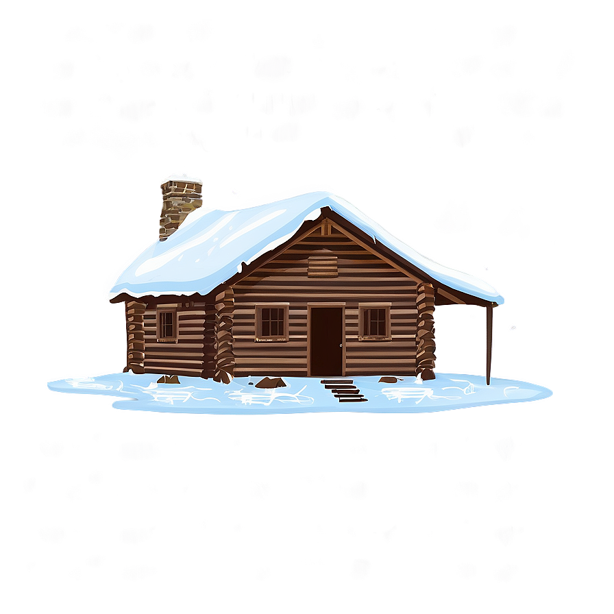 Snow-covered Log Cabin Png 21 PNG