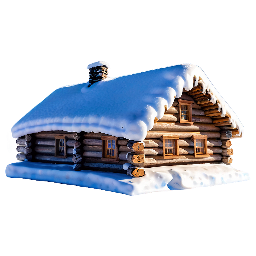 Snow-covered Log Cabin Png 29 PNG